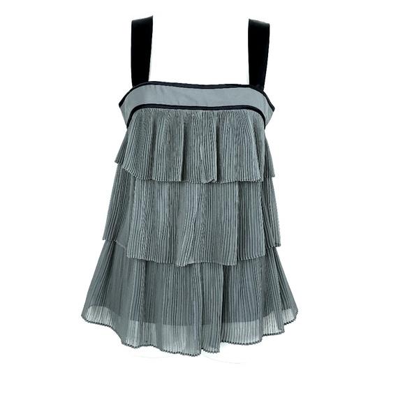 FCUK French Connection Angela Pleated Flapper Top - Picture 2 of 7